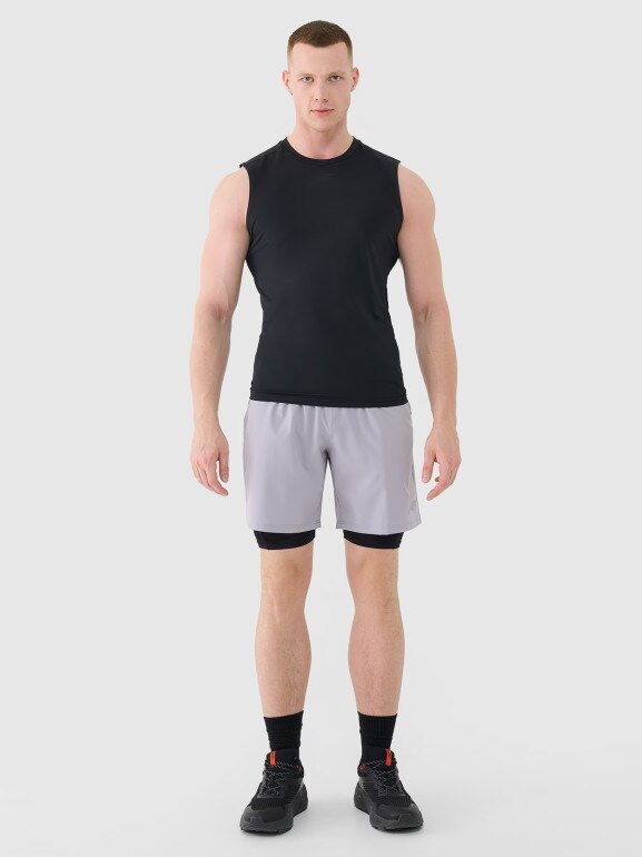 Meski top tank treningowy 4F 4FWMM00TFSLM0765 - czarny
