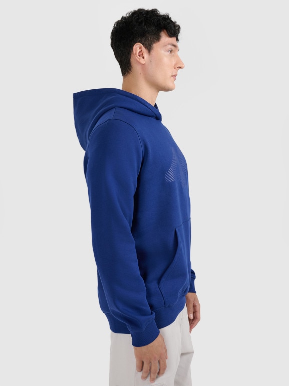 Męska bluza nierozpinana z kapturem 4F 4FWMM00TSWSM1766 - granatowa