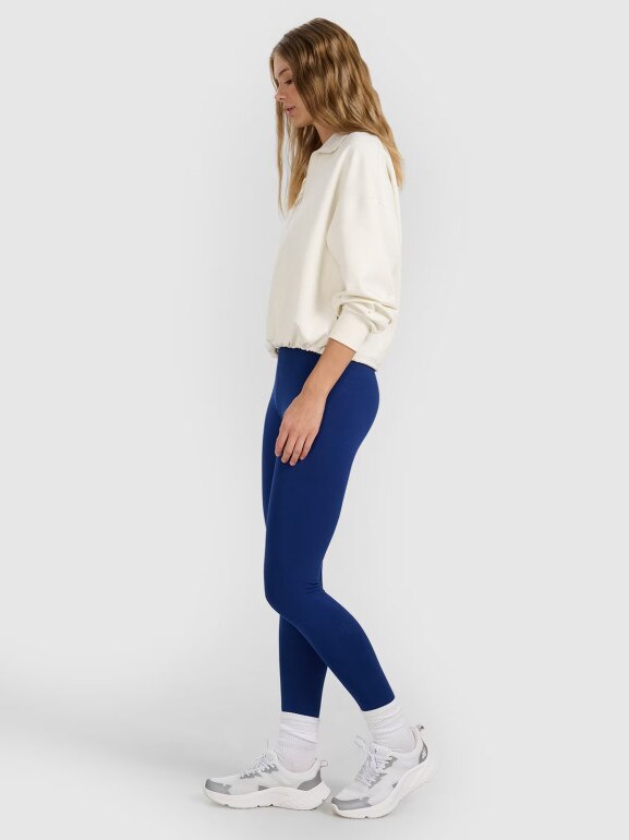 Damskie legginsy dzianinowe 4F 4FWMM00TTIGF195 - granatowe