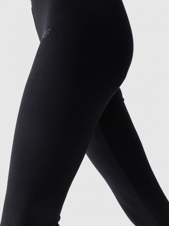 Damskie legginsy dzianinowe 4F 4FWMM00TTIGF195 - czarne