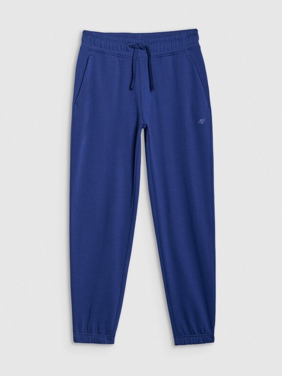 Damskie spodnie dresowe joggery 4F 4FWMM00TTROF1138 - granatowe