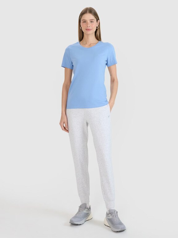 Damskie spodnie dresowe joggery 4F 4FWMM00TTROF1386 - szare