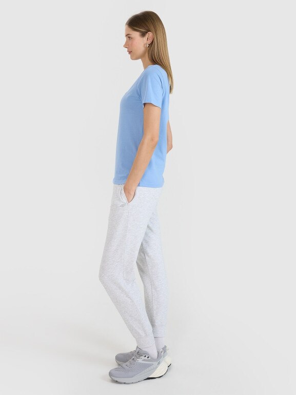 Damskie spodnie dresowe joggery 4F 4FWMM00TTROF1386 - szare