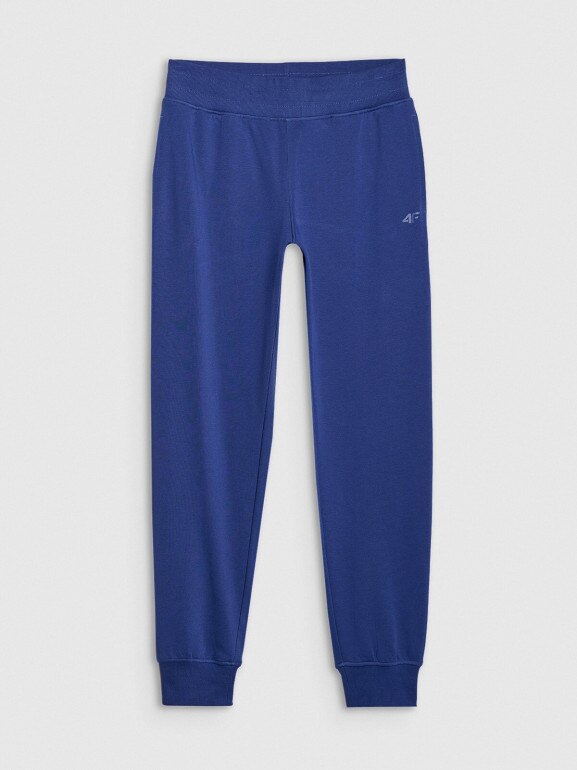 Damskie spodnie dresowe joggery 4F 4FWMM00TTROF1386 - granatowe