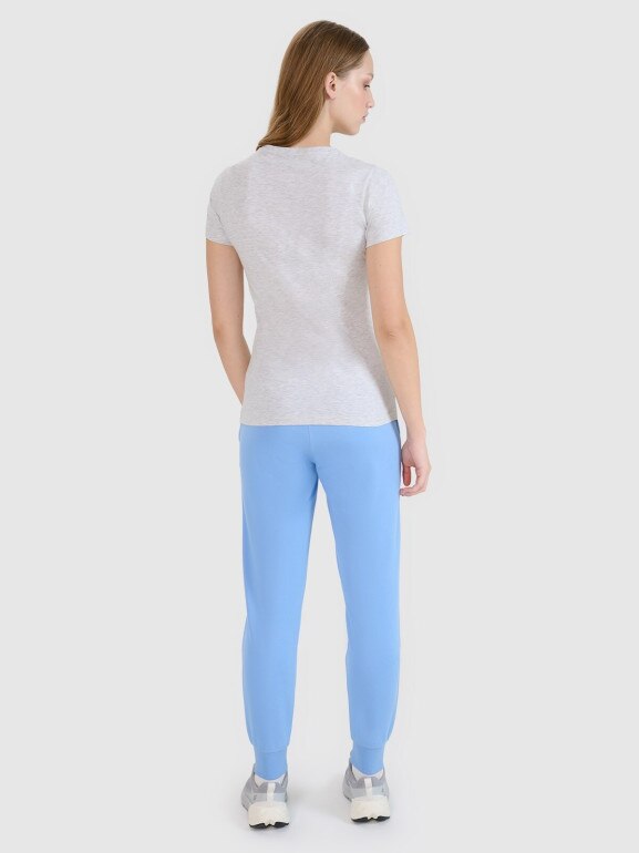 Damskie spodnie dresowe joggery 4F 4FWMM00TTROF1386 - niebieskie