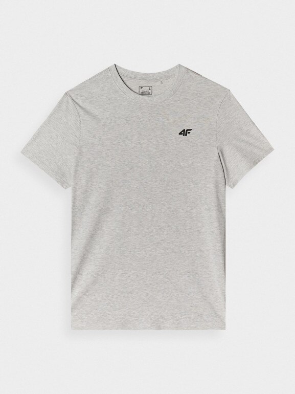 Męski t-shirt basic 4F 4FWMM00TTSHM2256 - szary