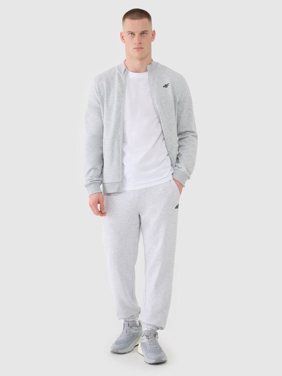 Męski t-shirt basic 4F 4FWMM00TTSHM2657 - biały