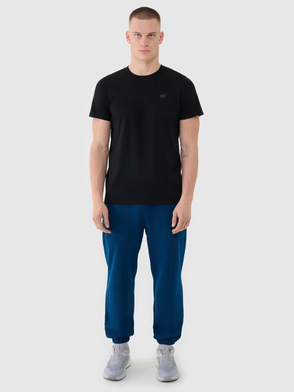 Męski t-shirt basic 4F 4FWMM00TTSHM2657 - czarny
