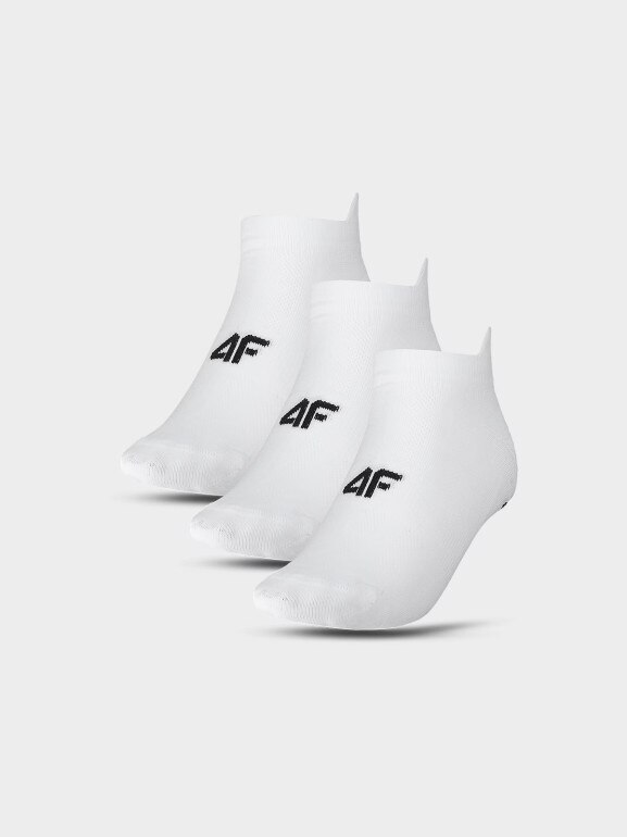 Damskie skarpetki treningowe (3-pack) 4F 4FWMM00UFSOF202 - białe