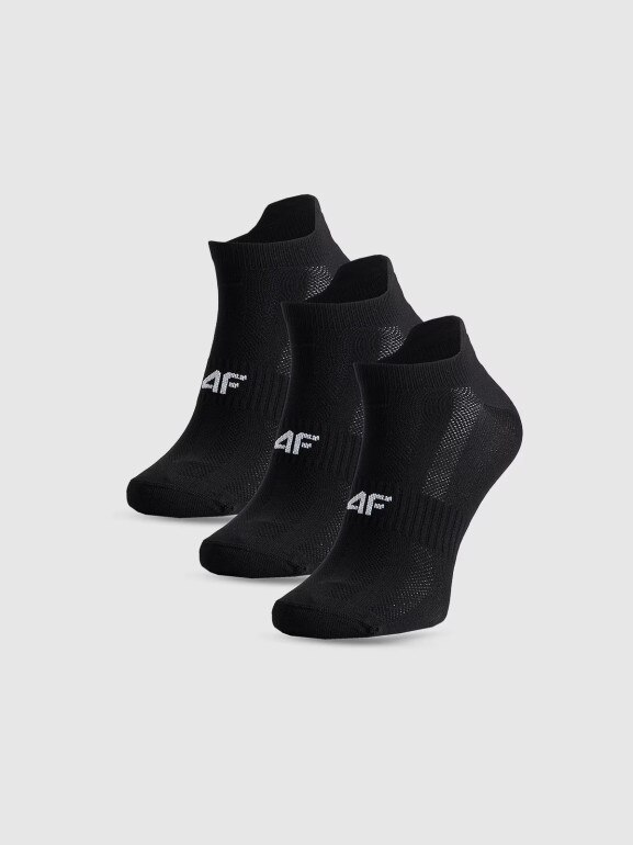 Męskie skarpetki treningowe (3-pack) 4F 4FWMM00UFSOM245 - czarne