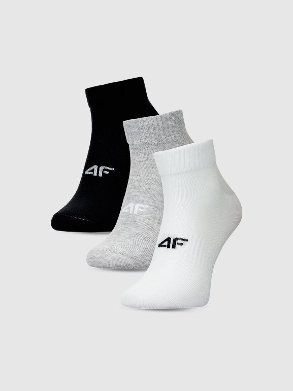 Damskie skarpetki za kostkę (3-pack) 4F 4FWMM00USOCF448 - multikolor