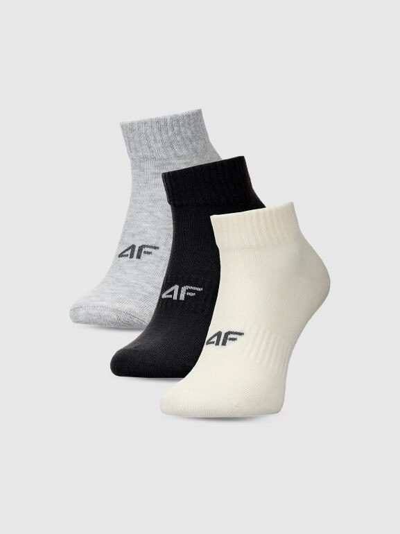 Damskie skarpetki za kostkę (3-pack) 4F 4FWMM00USOCF448 - multikolor