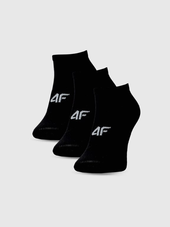 Męskie skarpetki (3-pack) 4F 4FWMM00USOCM442 - czarne