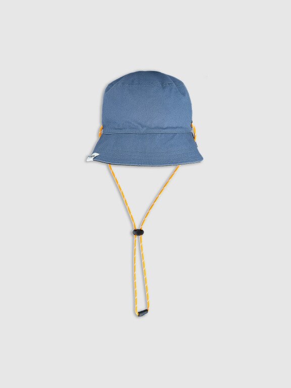 Kapelusz bucket hat dwustronny uniseks 4F 4FWSS25AHATU019 - niebieski