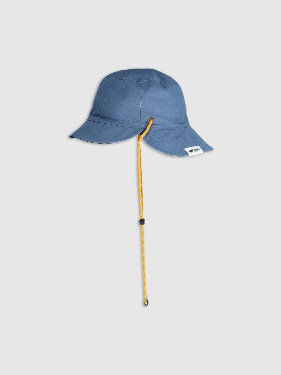 Kapelusz bucket hat dwustronny uniseks 4F 4FWSS25AHATU019 - niebieski