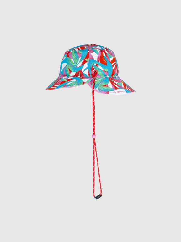 Kapelusz bucket hat dwustronny uniseks 4F 4FWSS25AHATU019 - różowy