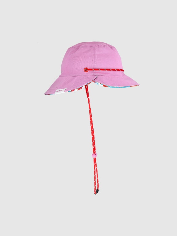 Kapelusz bucket hat dwustronny uniseks 4F 4FWSS25AHATU019 - różowy