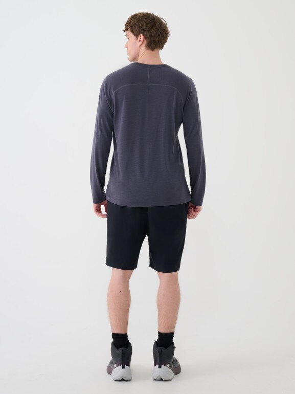 Męski longsleeve trekkingowy 4F 4FWSS25TFLOM330 - granatowy