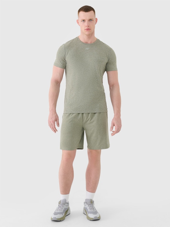 Męskie spodenki treningowe 4F 4FWSS25TFSHM0911 - khaki