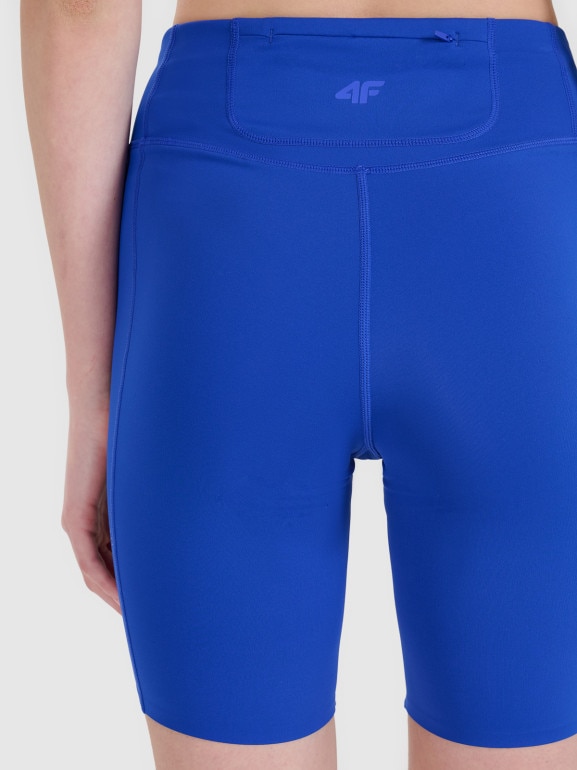Damskie legginsy kolarki do biegania 4F 4FWSS25TFSTF027 - niebieskie