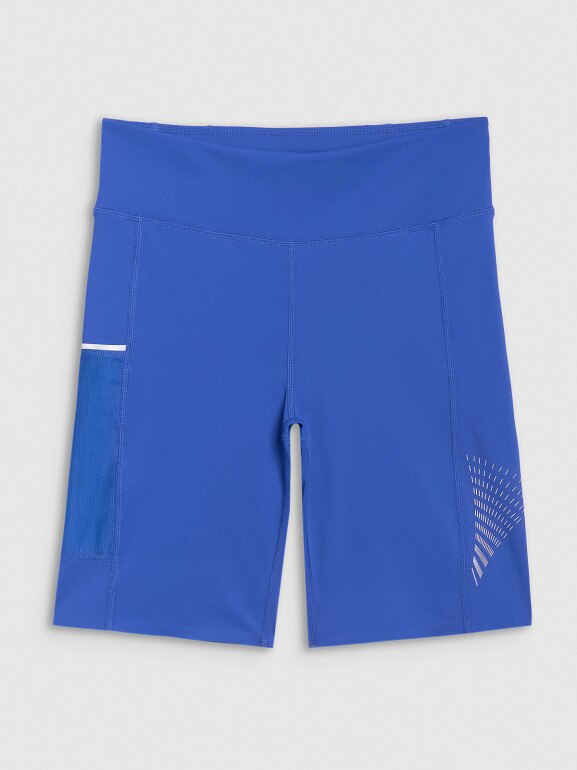 Damskie legginsy kolarki do biegania 4F 4FWSS25TFSTF027 - niebieskie