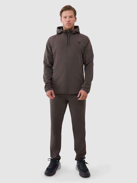 Męska bluza treningowa 4F 4FWSS25TFSWM458 - brązowa