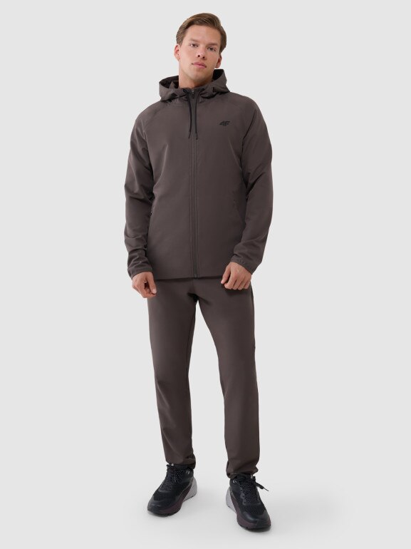 Męska bluza treningowa 4F 4FWSS25TFSWM458 - brązowa