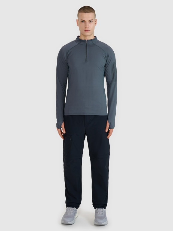 Męska bluza trekkingowa 4F 4FWSS25TFSWM493 - granatowa