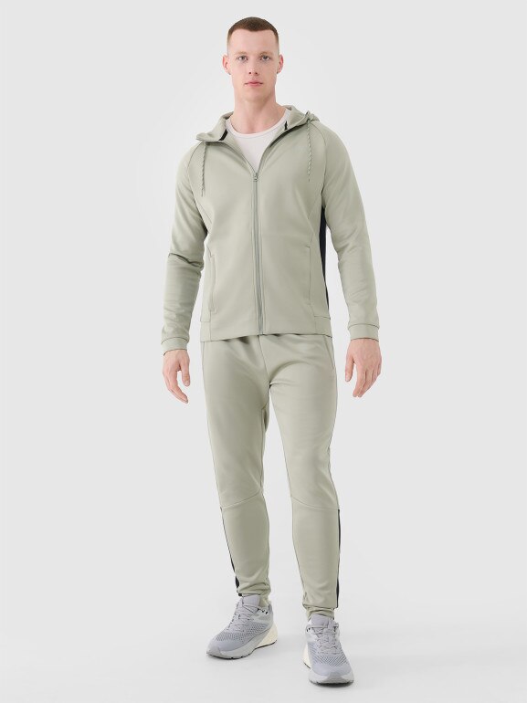 Męska bluza treningowa 4F 4FWSS25TFSWM513 - oliwkowa