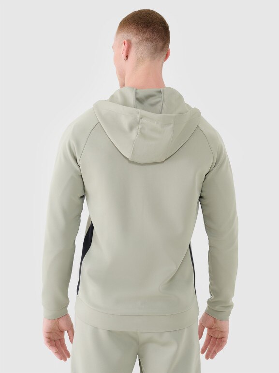 Męska bluza treningowa 4F 4FWSS25TFSWM513 - oliwkowa
