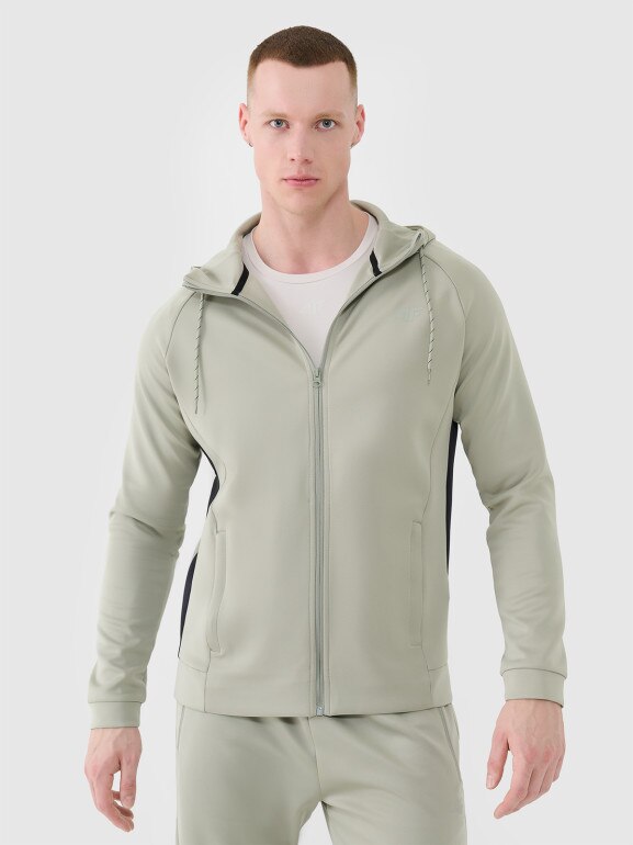 Męska bluza treningowa 4F 4FWSS25TFSWM513 - oliwkowa