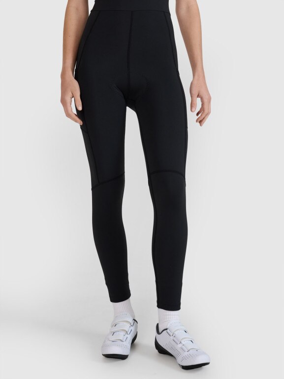 Damskie legginsy kolarskie z szelkami 4F 4FWSS25TFTIF331 - czarne