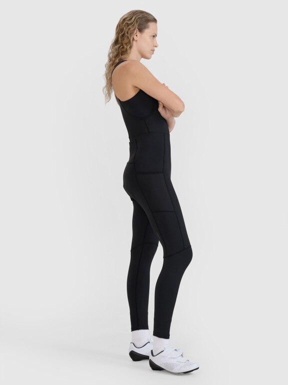 Damskie legginsy kolarskie z szelkami 4F 4FWSS25TFTIF331 - czarne