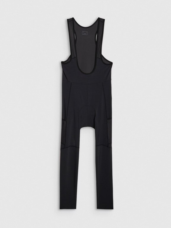 Męskie legginsy rowerowe z szelkami 4F 4FWSS25TFTIM329 - czarne