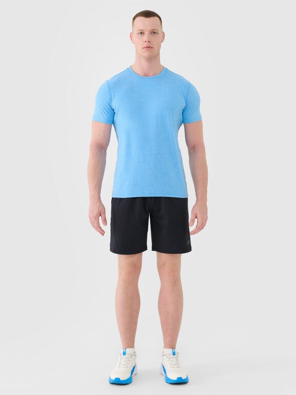 Męska koszulka treningowa 4F 4FWSS25TFTSM1344 - niebieska