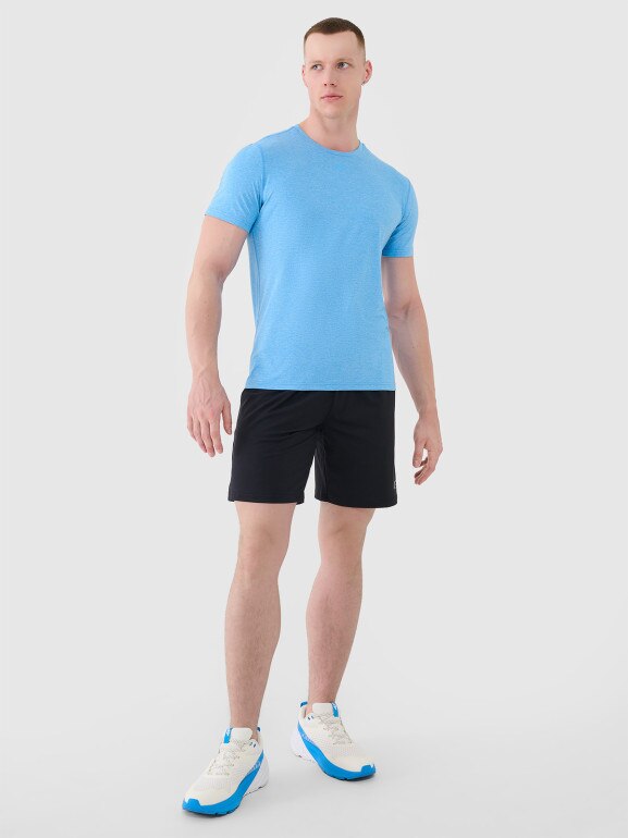 Męska koszulka treningowa 4F 4FWSS25TFTSM1344 - niebieska