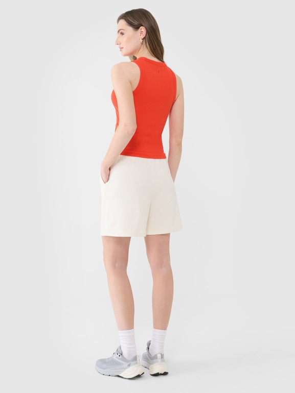 Damskie spodenki dresowe 4F 4FWSS25TSHOF529 - białe
