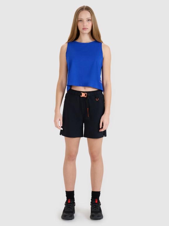 Damskie spodenki casual 4F 4FWSS25TSHOF539 - czarne