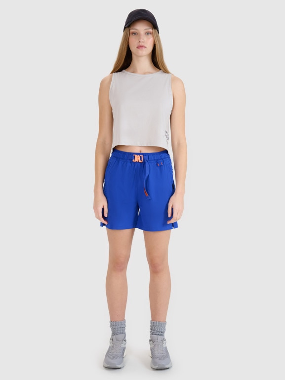 Damskie spodenki casual 4F 4FWSS25TSHOF539 - niebieskie