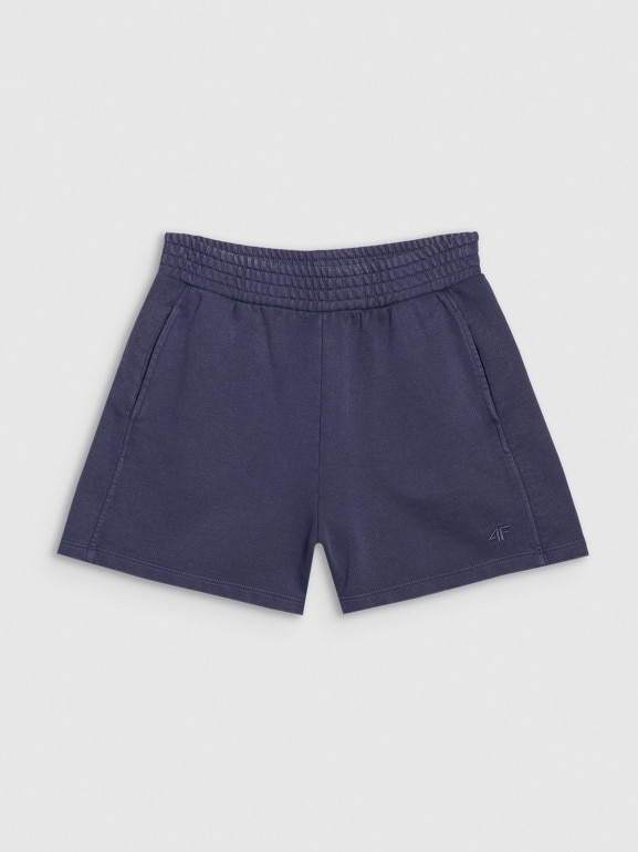 Damskie spodenki dresowe 4F 4FWSS25TSHOF609 - granatowe