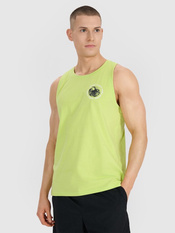 Męski top oversize 4F 4FWSS25TSLEM122 - zielony