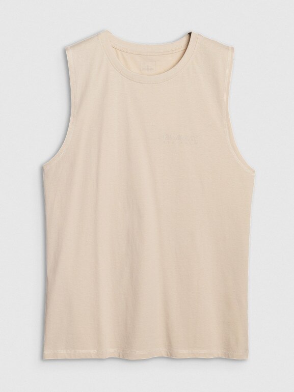 Męski top oversize 4F 4FWSS25TSLEM128 - beżowy