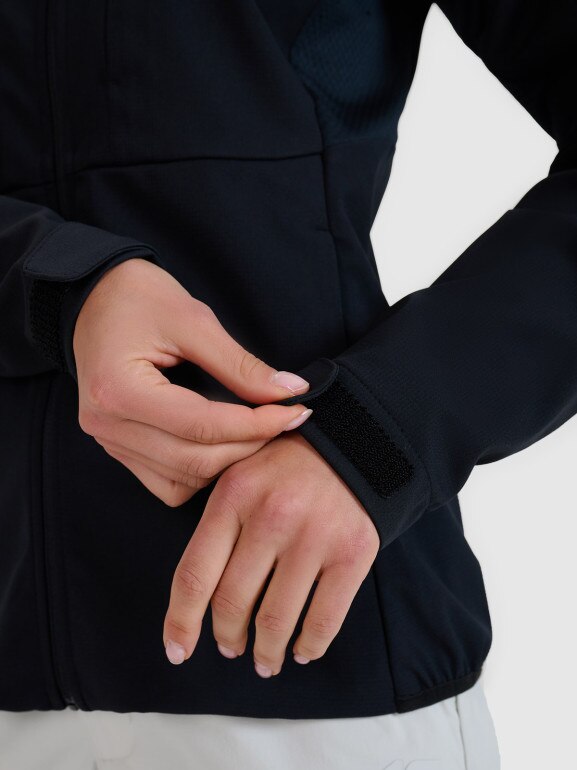 Damski softshell 4F 4FWSS25TSOFF315 - czarny