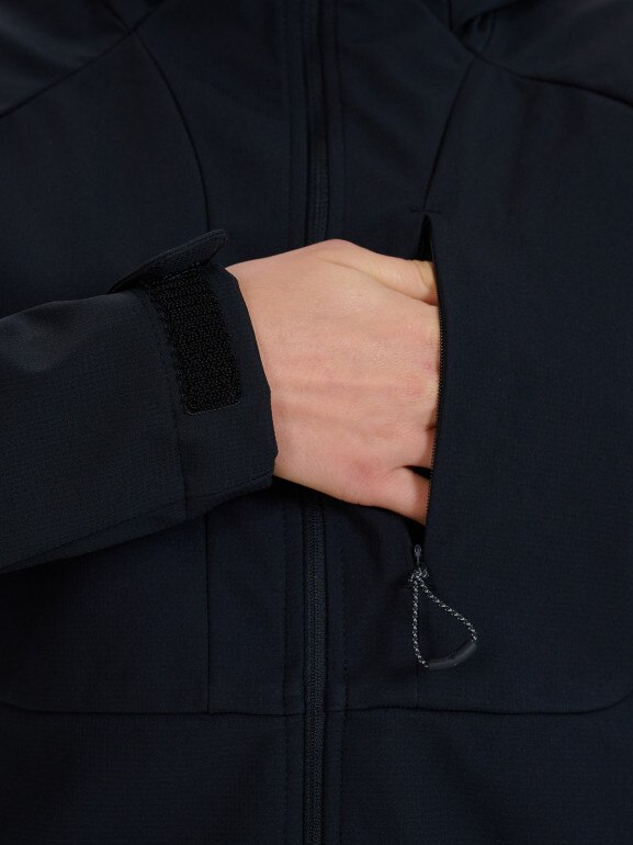 Damski softshell 4F 4FWSS25TSOFF315 - czarny