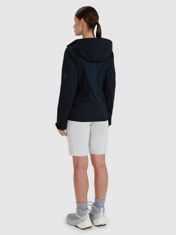 Damski softshell 4F 4FWSS25TSOFF315 - czarny