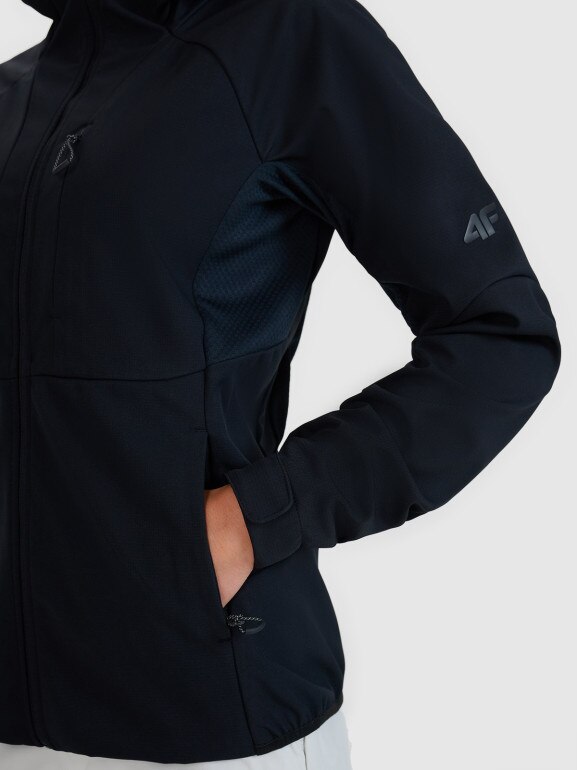 Damski softshell 4F 4FWSS25TSOFF315 - czarny