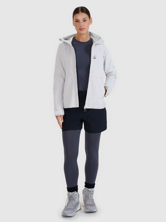 Damski softshell 4F 4FWSS25TSOFF315 - szary