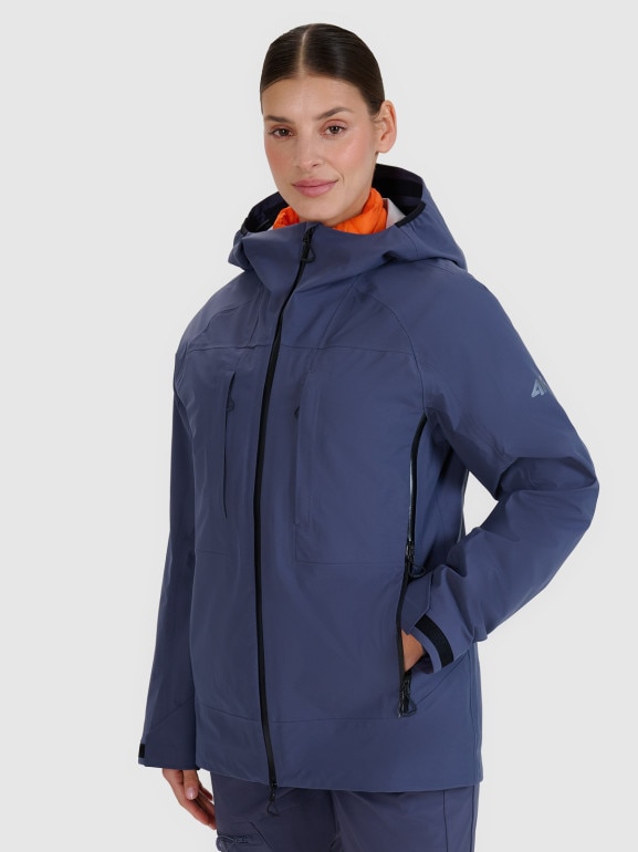 Damska kurtka trekkingowa 4F 4FWSS25TTJAF700 - granatowa
