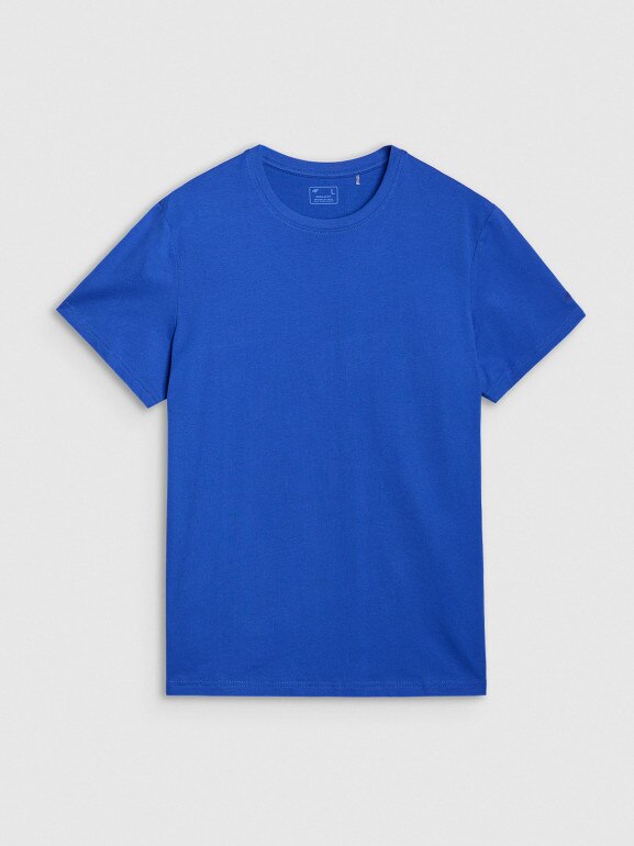 Męski t-shirt basic 4F FWSS25TTSHM2239 - niebieski
