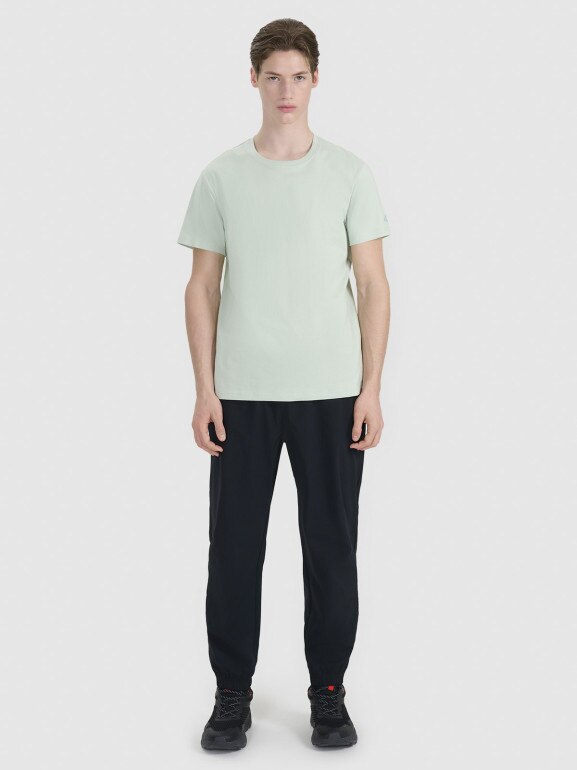 Męski t-shirt basic 4F FWSS25TTSHM2239 - zielony